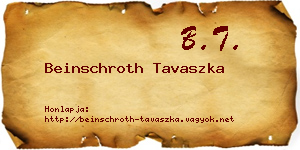Beinschroth Tavaszka névjegykártya